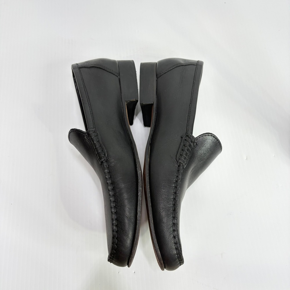 Cappelletti Mens Black Leather Whipstitch Loafers Slip On Shoes 43 US 10 Italy - Picture 9 of 11